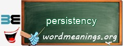 WordMeaning blackboard for persistency